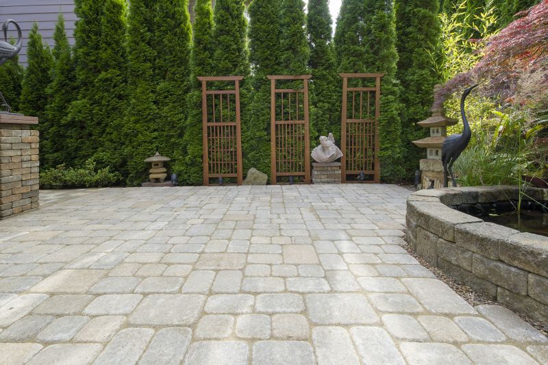 Paver Patio with Garden Borders
